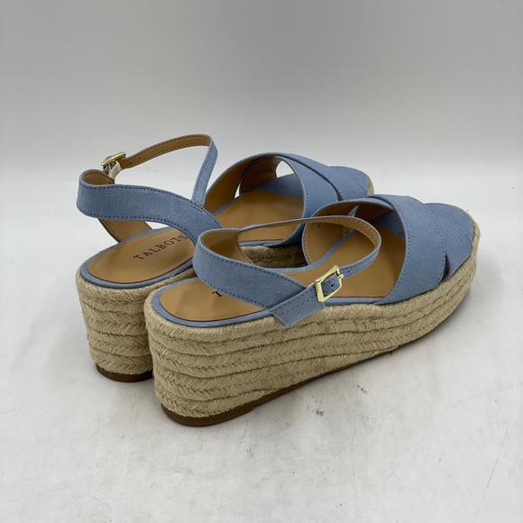 TALBOTS Light Denim Blue Espadrille Wedge Sandal - Picture 4 of 5